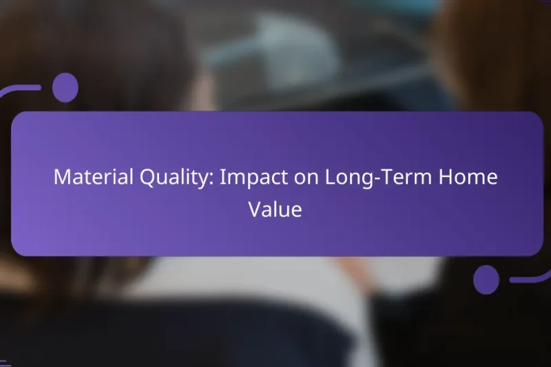 Material Quality: Impact on Long-Term Home Value